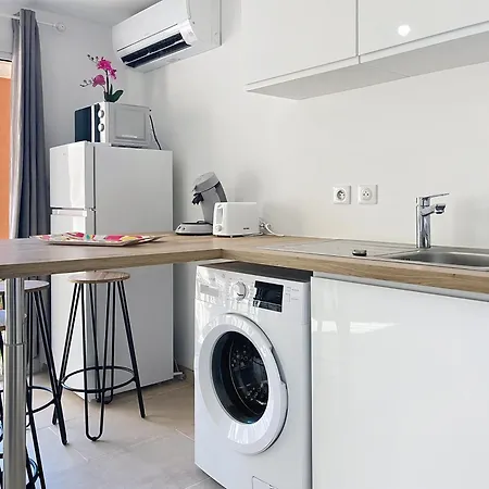 Baie Des Anges Clim, Parking, Terrasse, Piscine Apartamento